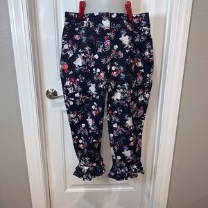 Lane Bryant Plus Floral Print Ankle Jeans NWOT